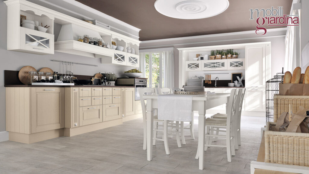 cucina agnese con sportelli in legno chiaro