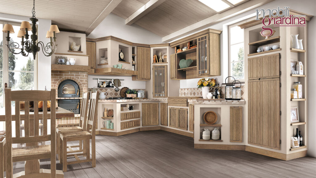 cucina elena con sportelli in legno