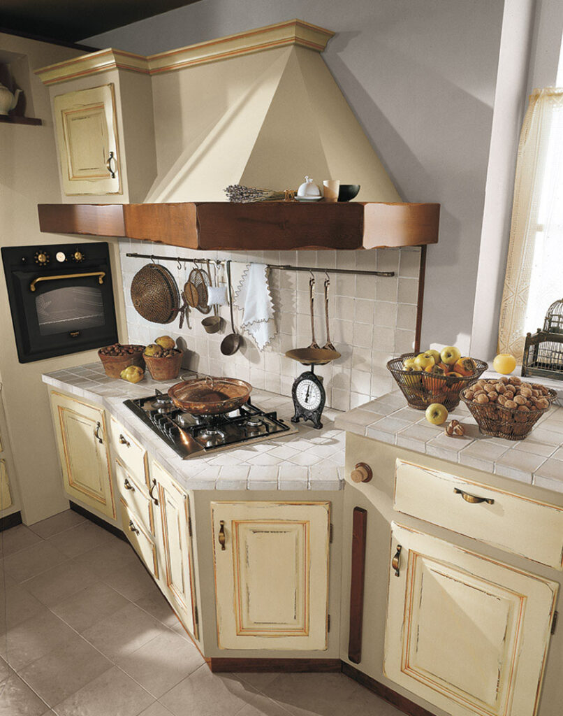 cucina onelia con sportelli in legno chiaro